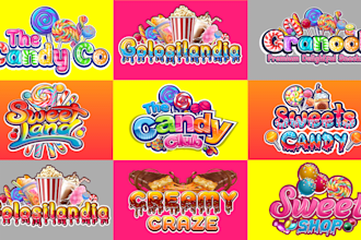design sweets, chocolate, candy, bakery, or food logo