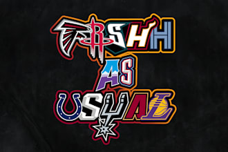 make word logo brand name nba, mlb, nfl tshirt streetwear
