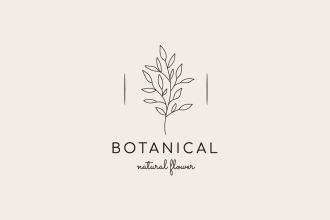 do beautiful hand drawn, feminine, minimalist boho logo designs