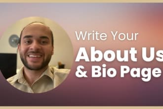 write your about us page and bio