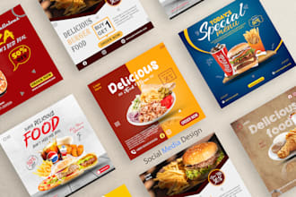 design facebook, instagram posts and covers with innovation