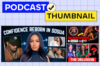 do amazing podcast youtube thumbnails