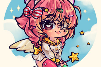 draw cute chibi character in anime style