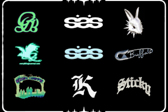 create a new wave y2k logo