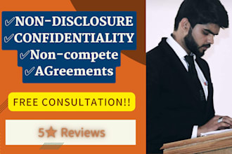 write nda, non compete, confidentiality agreement