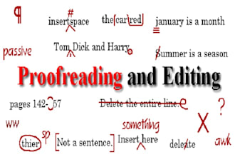 edit upto 5 pages or 1500 words for grammar and spelling