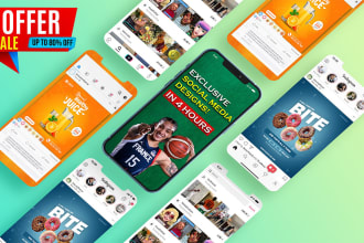 design 30 exclusive social media posts, social media design