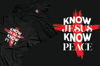 create amazing christian t shirt design for your brand