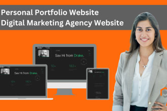 build your personal portfolio website or photography or digital marketing agency