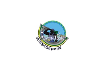 design drain cleaning plumbing company needs a mascot raven rooter  logo