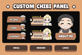 draw a cute chibi panel for your twitch