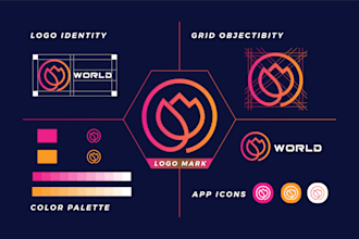 Hot Review!  do trendy logo with brand identity and brand style guides