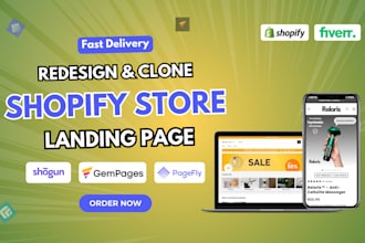 build shopify website create shopify landing page with pagefly, gempages, shogun