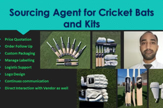 be your product sourcing agent for cricket bats and kits