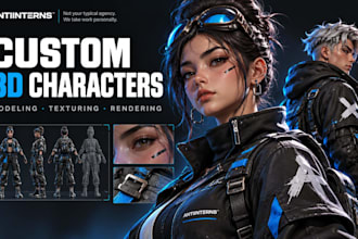 create custom 3d character models, avatars and nft art