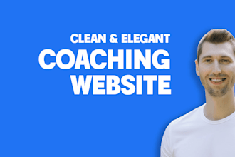 design a website for coaches, consultants, and speakers
