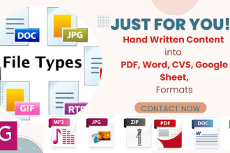 do all file conversion, pdf, excel and convert any file type