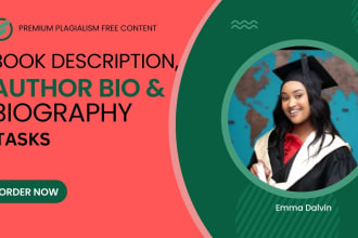 write a blurb, book description, author bio, biography