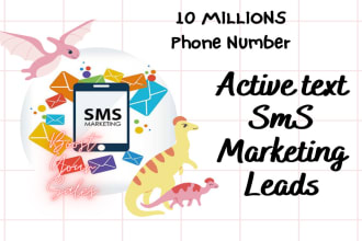 provide 10 millions targeted active text sms marketing leads