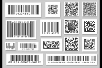 qr code barcode label tags sticker and isbn for your product