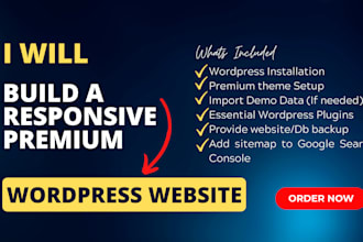 build a responsive premium theme wordpress website