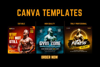 create social media design, post and canva templates