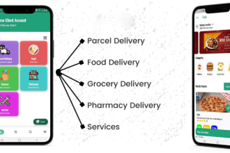 develop grocery food pharmacy courier  service provider app with cp