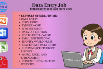 find emails , list address , excel , data entry , data , data scraping