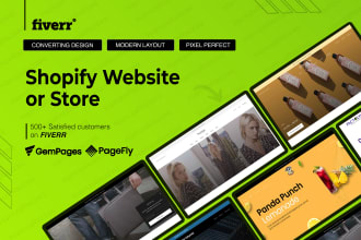 do shopify website design, create shopify ecommerce store