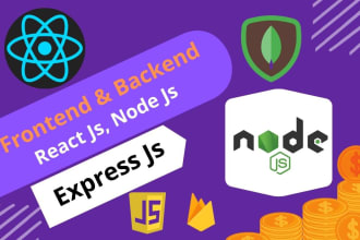 develop mern stack react website with node js and mongodb