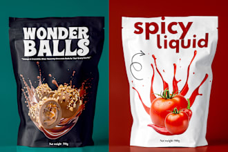 create product package, pouch design,food packaging design