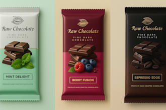 create premium food packaging and pouch designs with 3d mockups