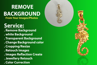 do image background removal, jewelry retouch, jewelry design