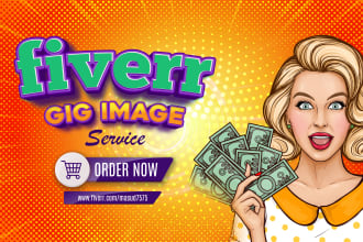 design fiverr gig image, gig thumbnail, gig picture and gig cover in 6 hours