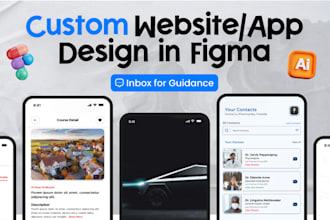 design wireframe and UI UX for apps, websites, using figma