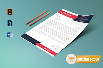 design professional letterhead in editable format