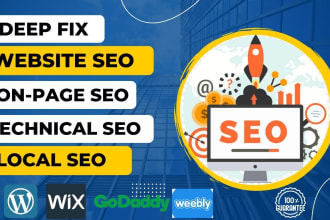 do onpage SEO of website, wordpress, wix, godaddy with technical optimization