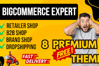 do custom design, redesign, and development bigcommerce store