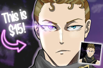 Top 5!  draw anime headshots or half body for your social media profile pictures