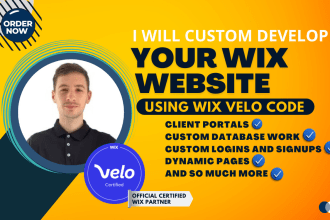 custom develop your wix website using wix velo code