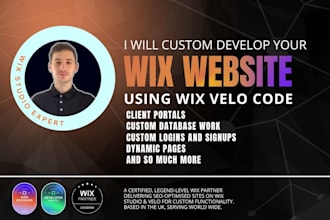 custom develop your wix website using wix velo code