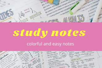 make study notes organized and colorful easy to study