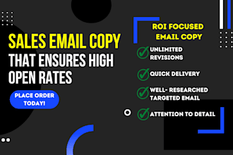 write persuasive email copy or an email sequence for your email marketing