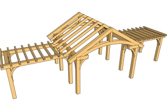 design custom pergola or timber frame shed