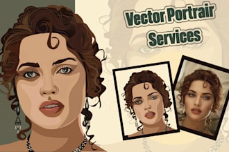 draw realistic vector art portrait for your special one