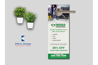 design plumbing door hanger, postcard