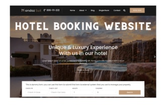 design and develop a hotel tours and travel website with a booking system