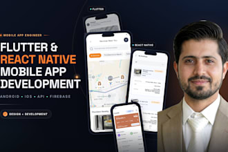 build ios, android app using with ai integration using react native and flutter