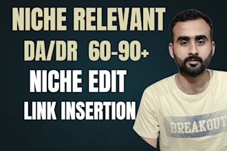 do niche edit, link insertion through blogger outreach