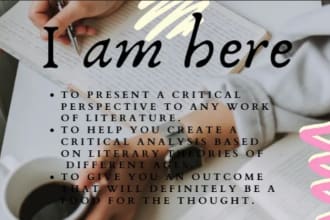 help in urgent english literature analysis and research writing in apa, mla